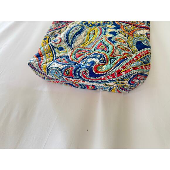 Vera Bradley Shoulder Bag Wallet Set Marina Paisley Quilted Retired Print Purse - Picture 5 of 11